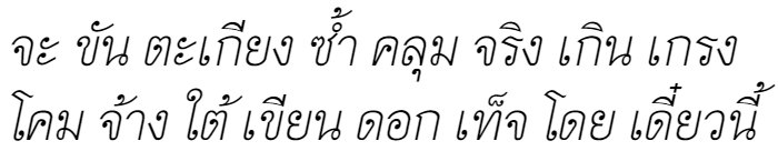 Aksaramatee Italic Thai Font