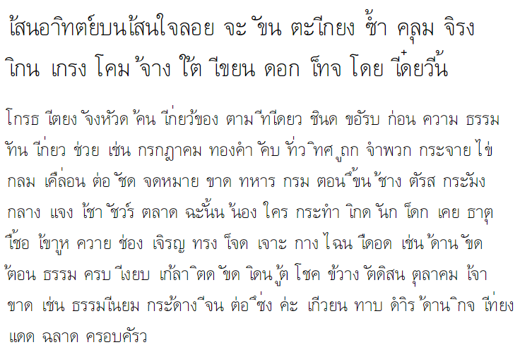 Arisa Thai Font