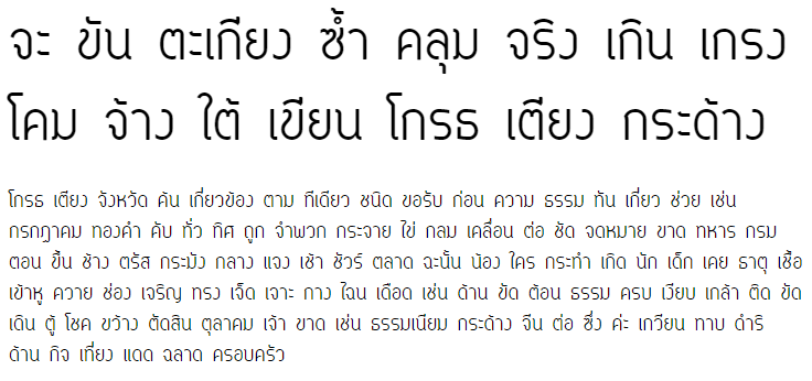 Circular Thai Font