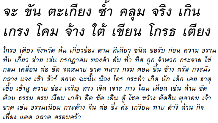 CmPrasanmit Bold Italic Thai Font