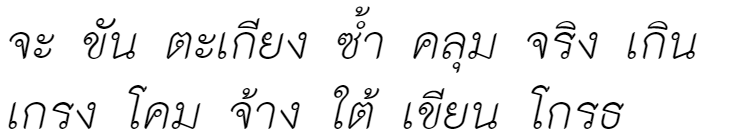 K2D July8 Italic Thai Font