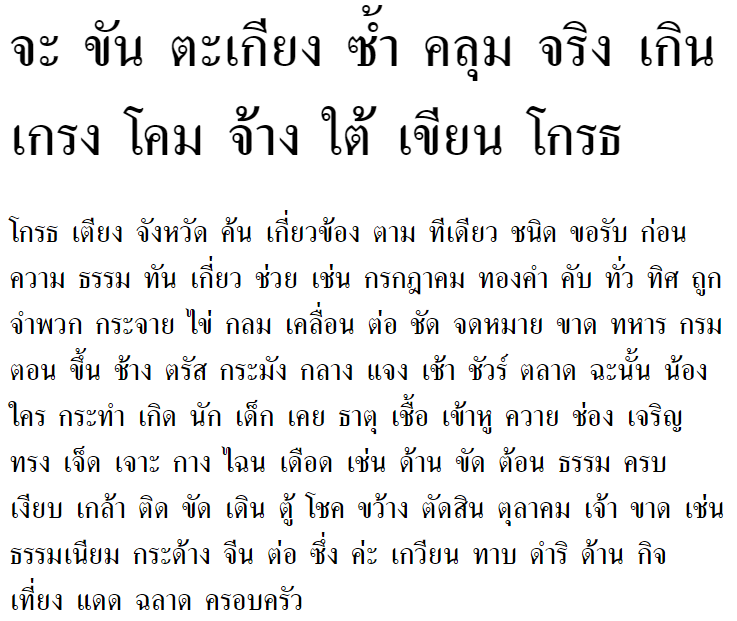 Kinnari Bold Thai Font