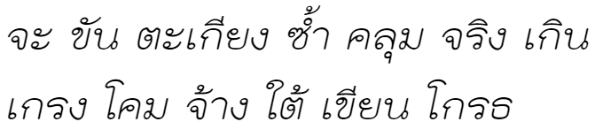 Kodchasal Italic Thai Font