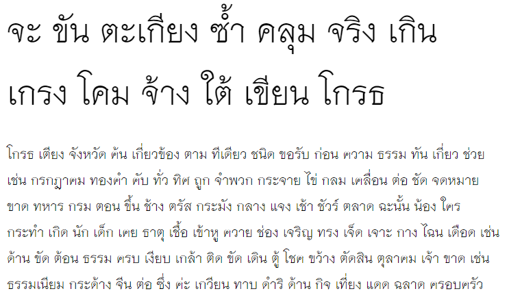 Niramit AS Thai Font