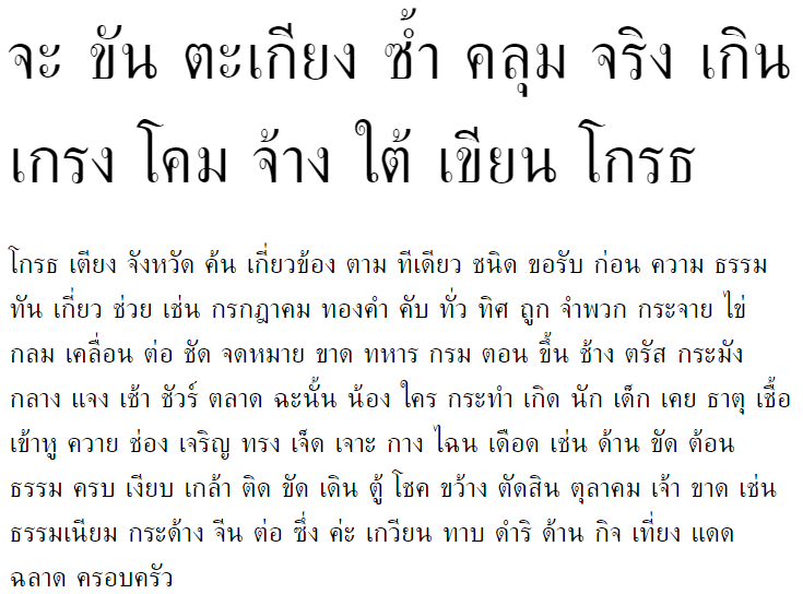 Norasi Thai Font