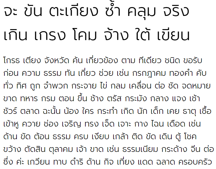 Prompt Light Thai Font