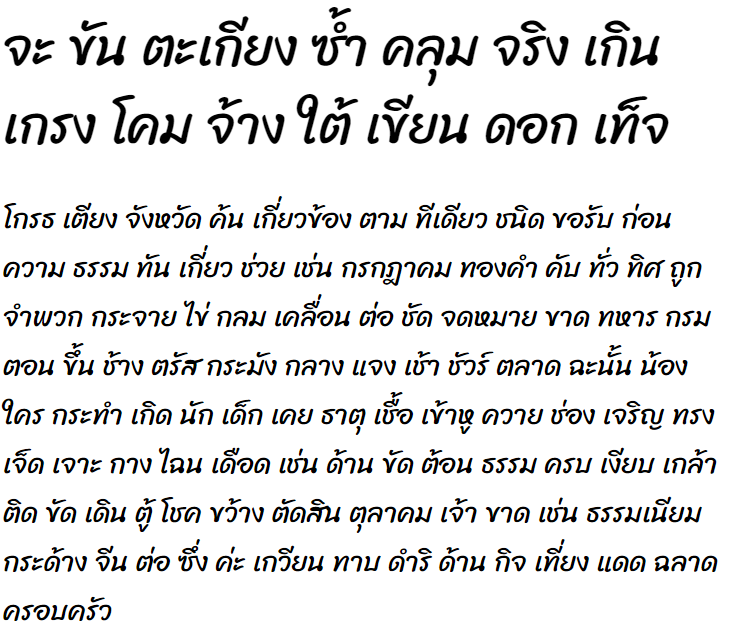 Sriracha Thai Font