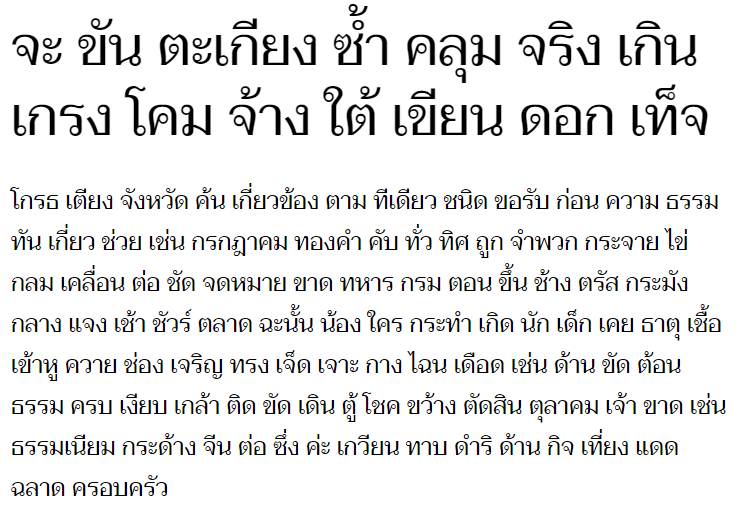 Taviraj Thai Font