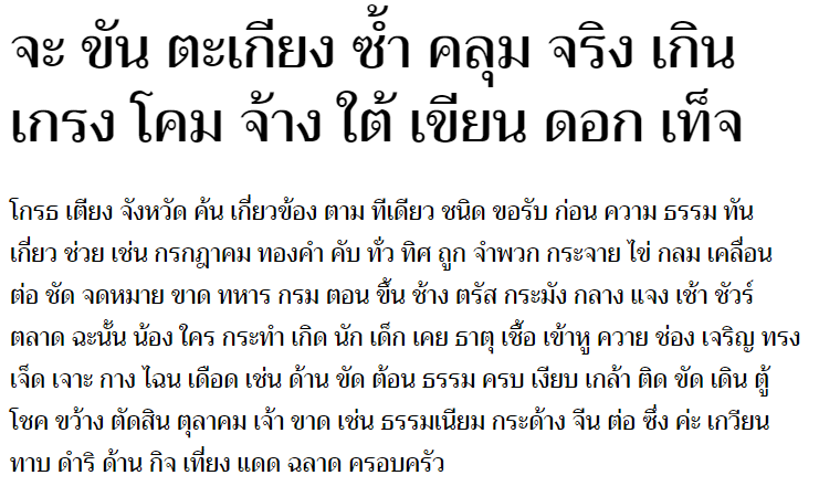 Trirong Medium Thai Font